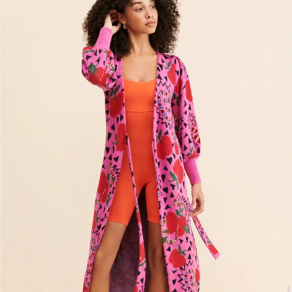 FARM Rio snake fruit sweater dress - Picture 2 of 6